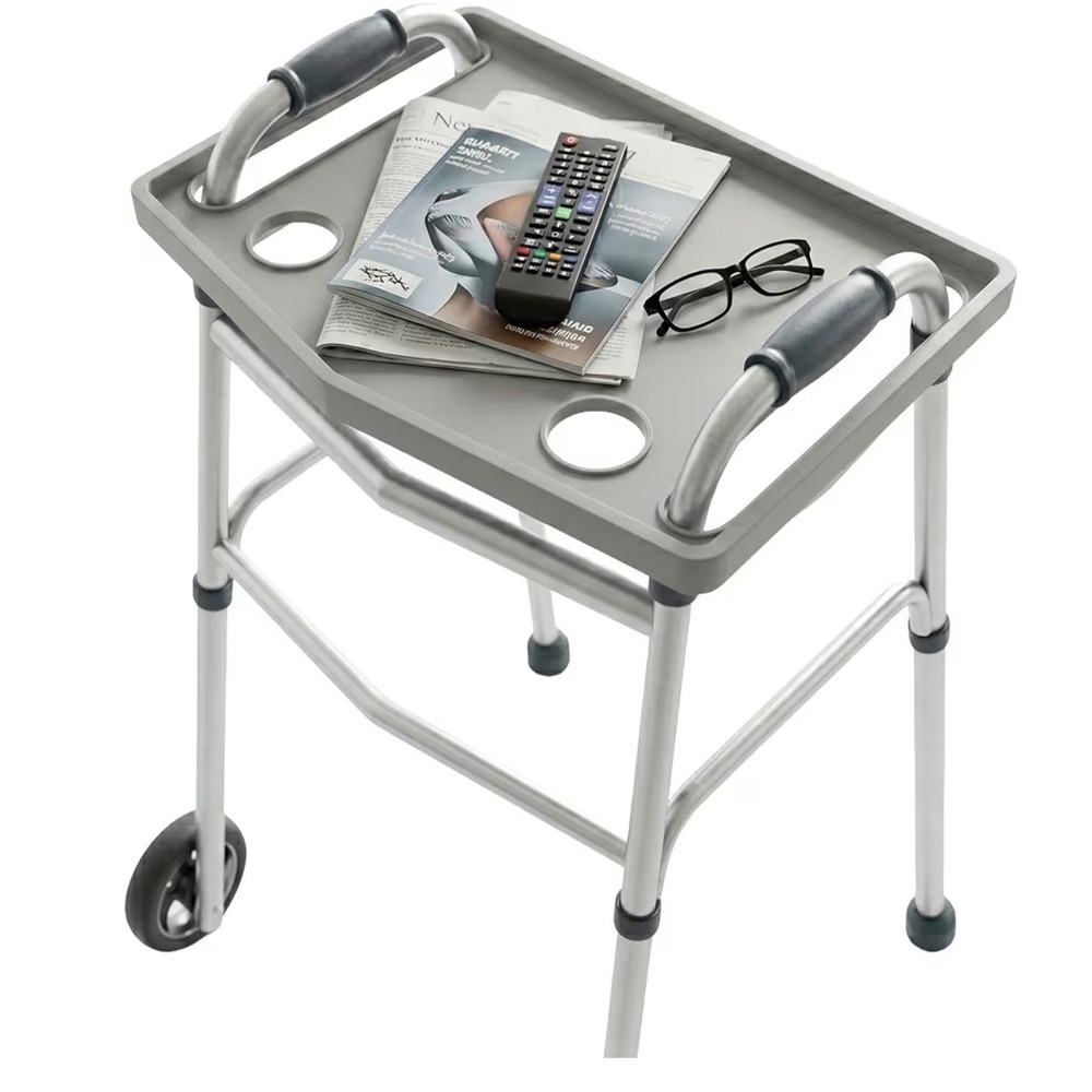 Walker Tray with Cup Holders, Walker Tray for Folding Walkers, Mobility Accessor